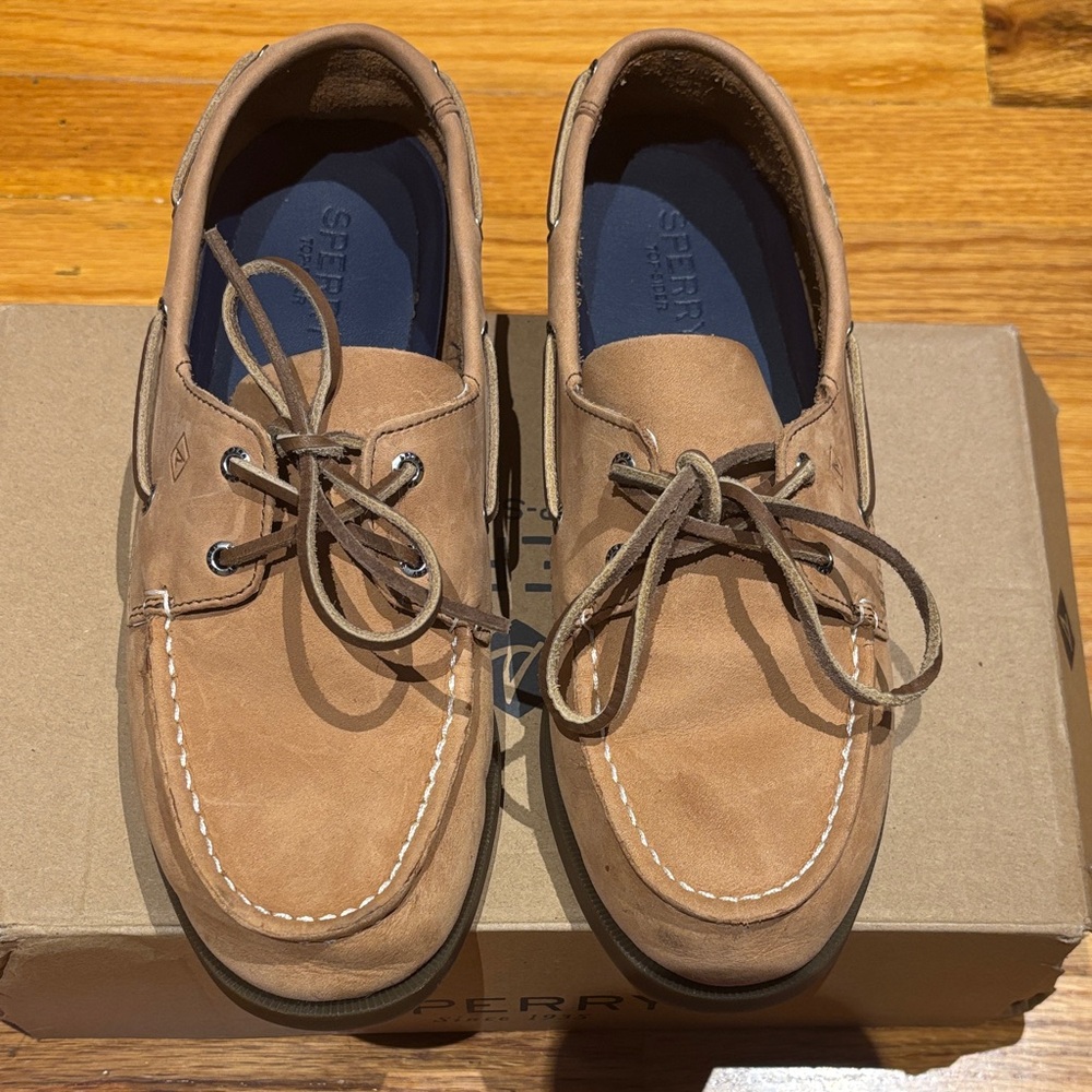 Sperry Boy’s Brown Leather Boat Shoes